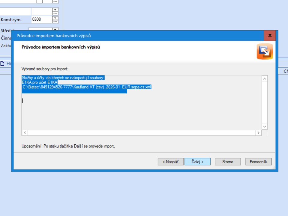POHODA - Import súborov